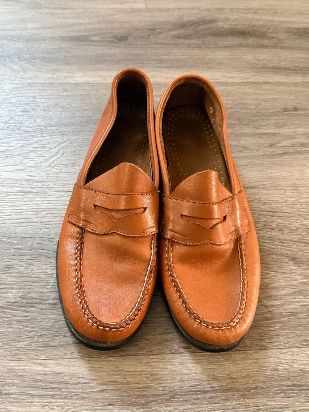 G.H. Bass & Co. Tan Leather Penny Loafers